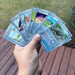 9 Assorted Trainer Pokemon Cards Shiny Holo